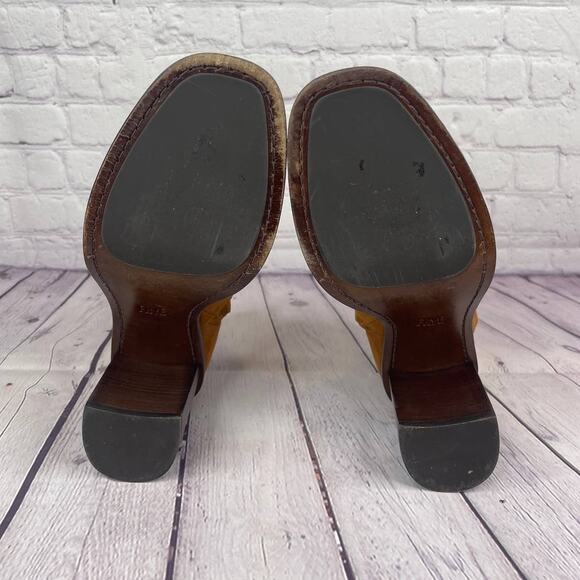 Frye Amy Side Ghillie Ankle Open Toe Booties Women's Size 10M - Picture 9 of 10